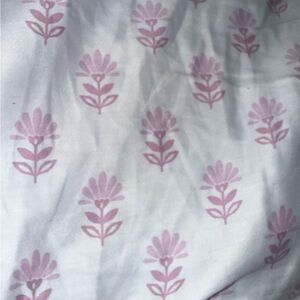 Pink Floral Patterned King Flat Sheet Only-New